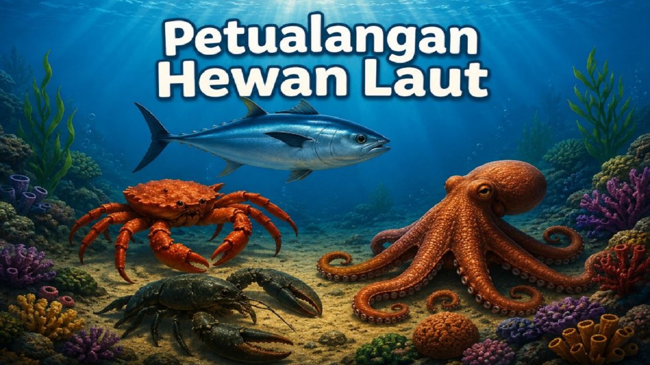 Petualangan Hewan Laut ( Literasi Baca Tulis )